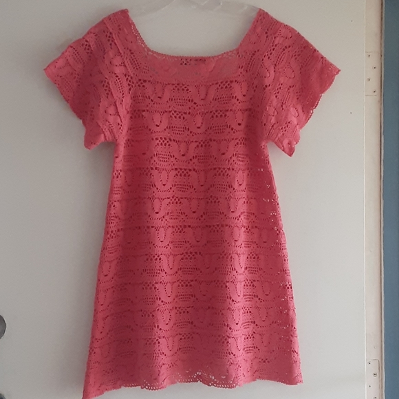 Nanette Lepore Prim Coral Crochet Dress - Picture 2 of 12